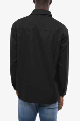Virgin Wool Overshirt with Breast Pocket