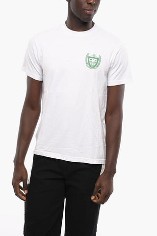 T-shirt Girocollo in Cotone con Stampa