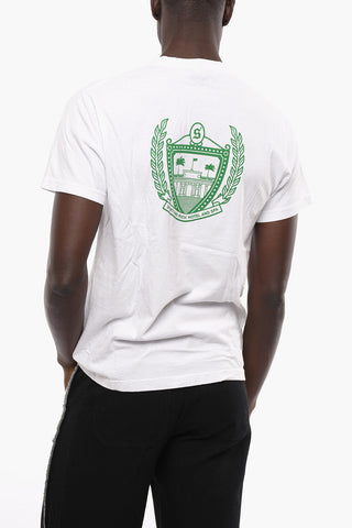 T-shirt Girocollo in Cotone con Stampa