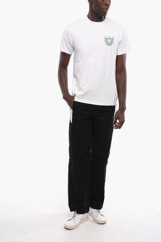 T-shirt Girocollo in Cotone con Stampa