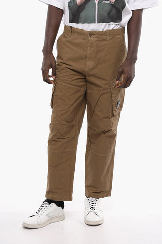 Solid Color Cargo Pants with Belt Loops
