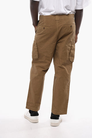 Solid Color Cargo Pants with Belt Loops