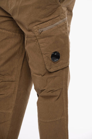 Solid Color Cargo Pants with Belt Loops