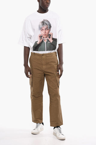 Solid Color Cargo Pants with Belt Loops