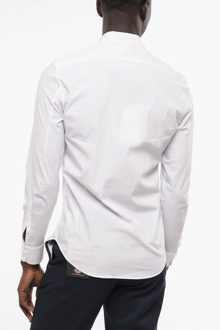Camicia in Cotone di Popeline a Collo Francese