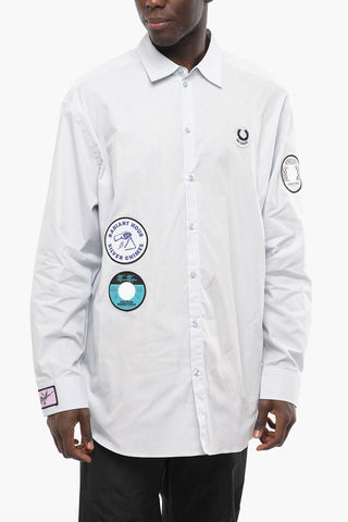 FRED PERRY X RS Popeline Cotton Shirt with Patches