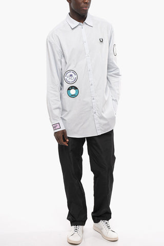 FRED PERRY X RS Popeline Cotton Shirt with Patches