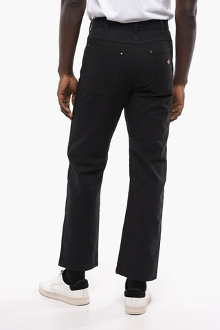 Logo-Button Cotton Cargo Pants