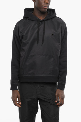 Crew Neck ICONIC STUD Sweatshirt with Nylon Front