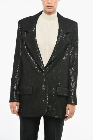Sequined ELJAS Blazer with Flap Pockets