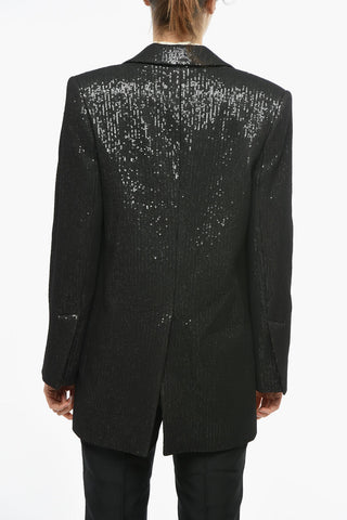 Sequined ELJAS Blazer with Flap Pockets