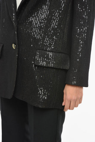 Sequined ELJAS Blazer with Flap Pockets