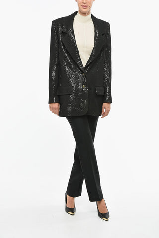 Sequined ELJAS Blazer with Flap Pockets