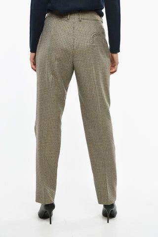 Houndstooth Double Pleat CAOS Pants