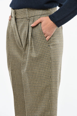 Houndstooth Double Pleat CAOS Pants