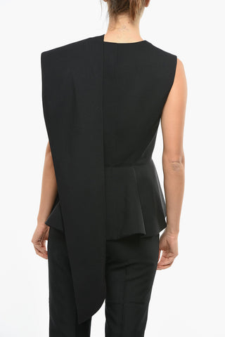 Top Peplum con Dettaglio da Allacciare