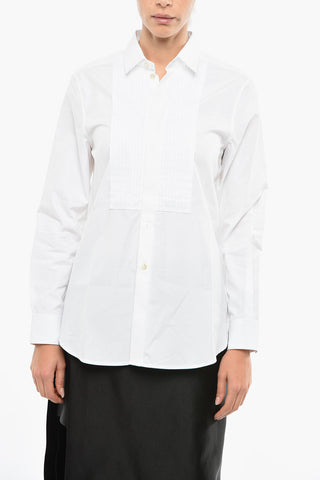 Camicia Tuxedo in Cotone con Collo Francese