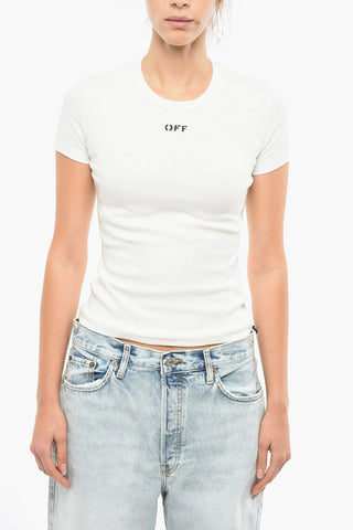 Logo Print Crewneck Short Sleeved T-shirt