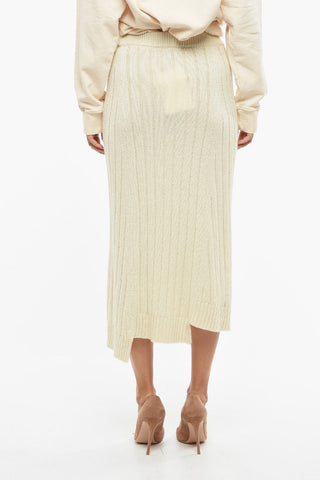 Ribbed Cashmere DEJAN Asymmetric Skirt
