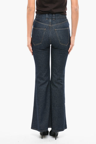 Jeans Dark-Washed Flared Fit In Denim Riciclato