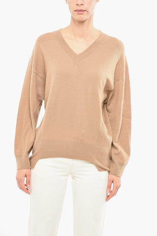 Maglia In Lana Con Collo A V