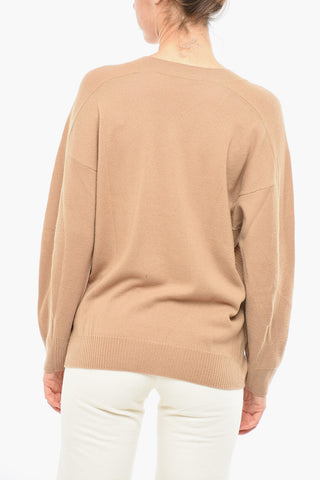 Maglia In Lana Con Collo A V