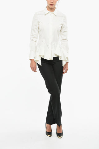 Cotton Popeline Peplum Shirt