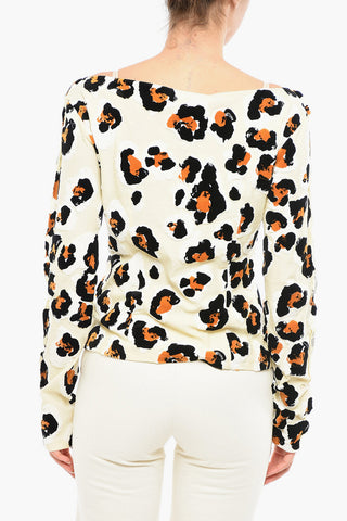 Animalier Boat-Neck Long Sleeved T-shirt