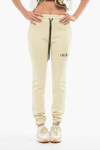 Joggers In Cotone Garzato Con Stampa logo E Coulisse