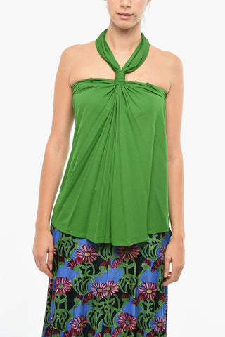 Top in Crepe con Nodo Attorcigliato