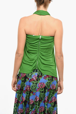 Top in Crepe con Nodo Attorcigliato