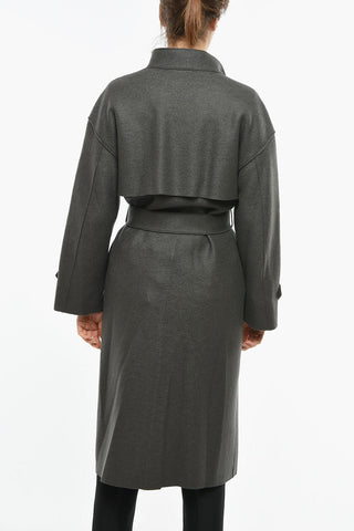Virgin Wool Coat with Belt