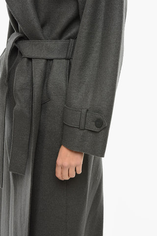 Virgin Wool Coat with Belt
