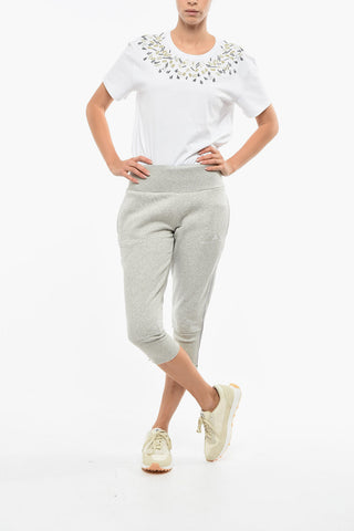 ADIDAS Side Zipped Cropped Fit Sweatpants