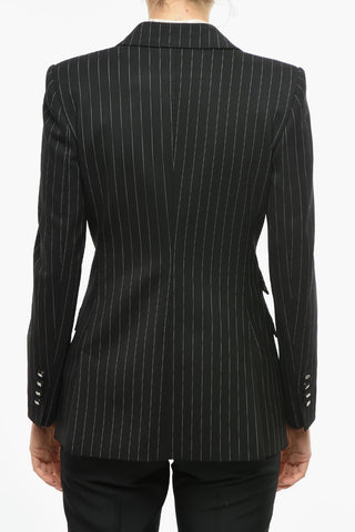 Turlington Double-breasted Blazer with Pinstriped Pattern