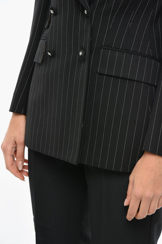 Turlington Double-breasted Blazer with Pinstriped Pattern