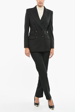 Turlington Double-breasted Blazer with Pinstriped Pattern