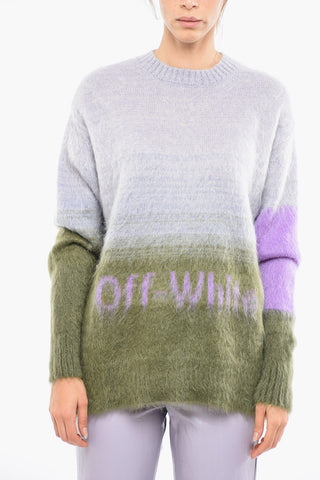 Maglione Girocollo In Misto lana Eyelash Gradient