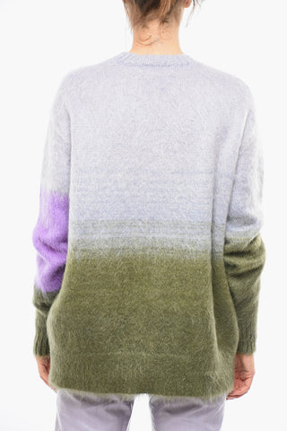 Maglione Girocollo In Misto lana Eyelash Gradient