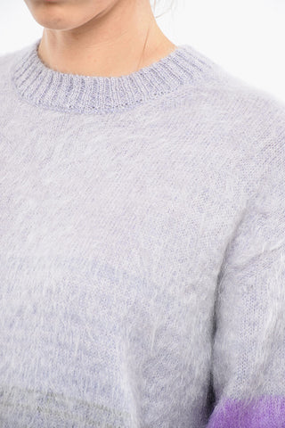 Maglione Girocollo In Misto lana Eyelash Gradient