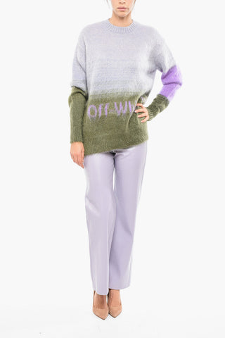 Maglione Girocollo In Misto lana Eyelash Gradient
