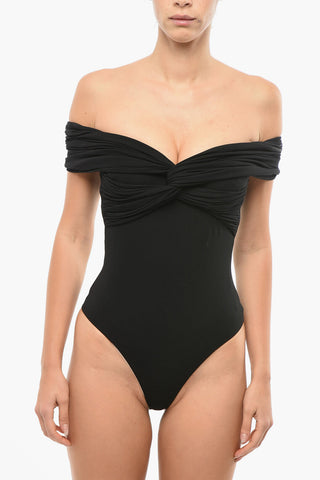 Knotted Design Off-shoulder Bodysuit