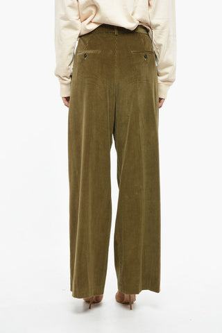 WEEKEND Pantaloni Wide-leg BELLA in Velour a Coste 