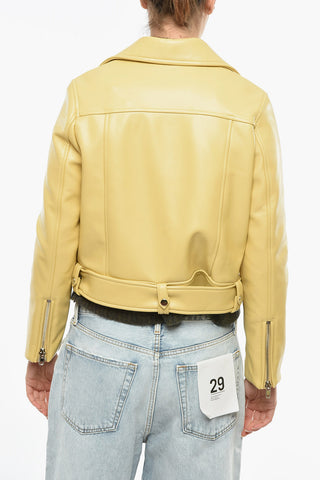 Faux Leather ESMERALDA Biker Jacket with Belt