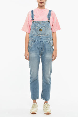 Light-Washed Denim Overalls