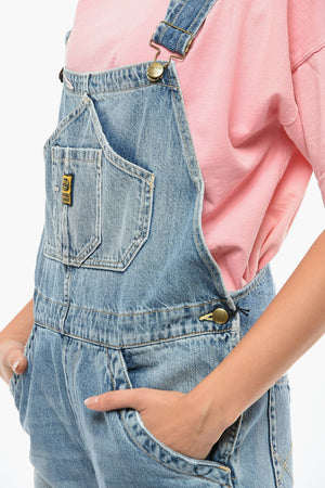 Light-Washed Denim Overalls