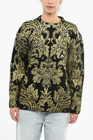 Pullover in Lana con Stampa Baroque