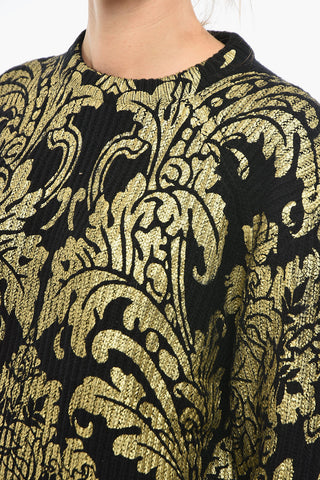 Pullover in Lana con Stampa Baroque