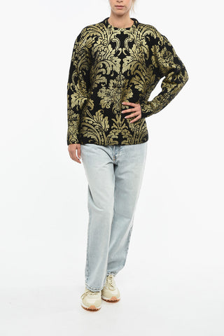 Pullover in Lana con Stampa Baroque