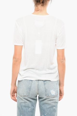 Sheer Silk Blend Short Sleeved T-shirt